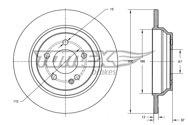 Brzdový kotúč TOMEX Brakes